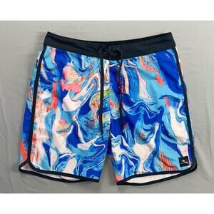 Rip Curl Mirage Lightweight Quick Dry Board Shorts. Paint Swirl Pattern, 29. EUC